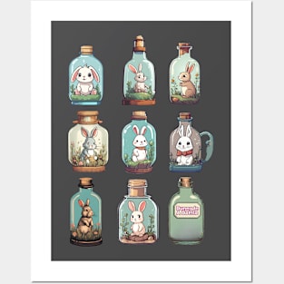 Bunnys in A Bottles Posters and Art